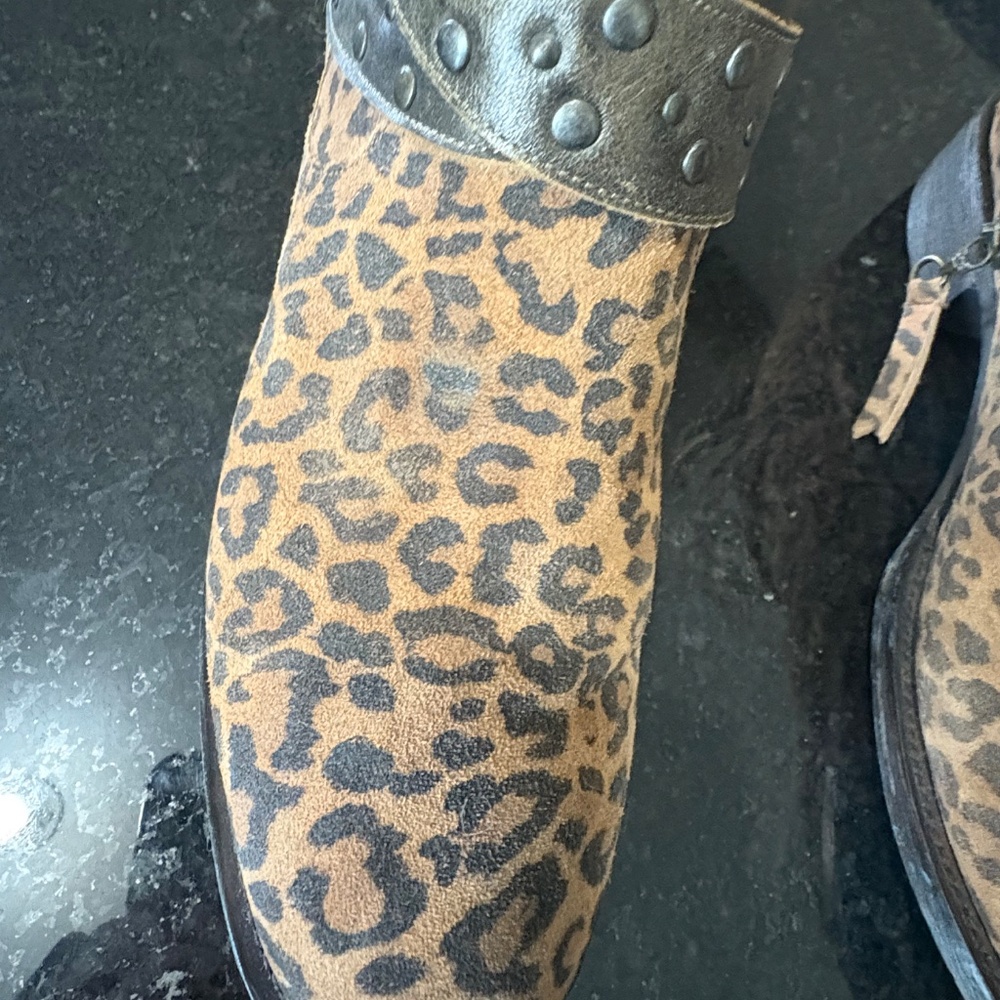 Lane Leopard Print Suede Ankle Booties. - Picture 16 of 17
